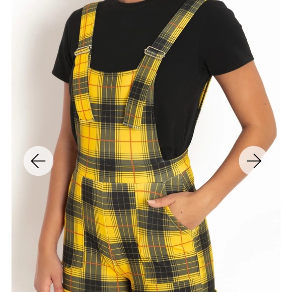 BNWT Black Milk Clothing Tartan Grunge short overalls - limited *SOLD OUT* XXL - Picture 1 of 6